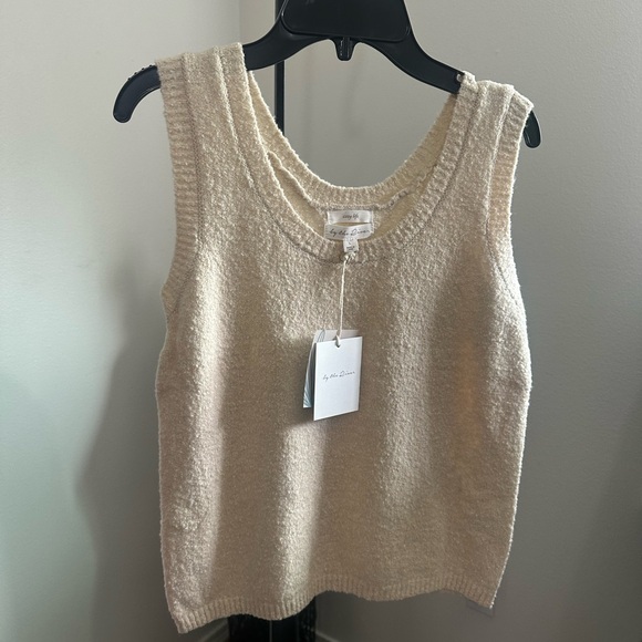 Blu Pepper Cream Knit Sweater Vest - Picture 1 of 4